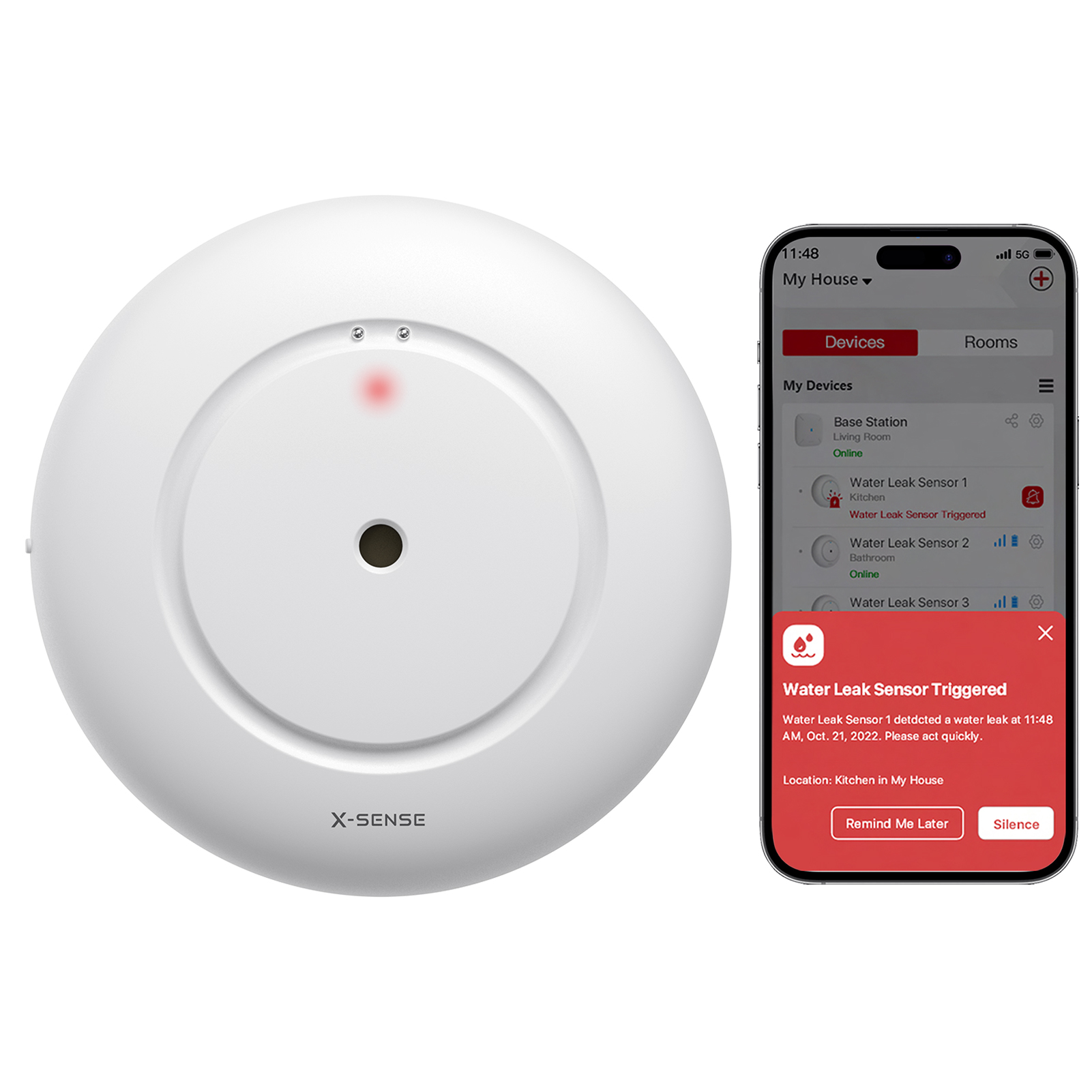 SWS51 Su Kaçağı Sensörü - Tesisat ve bodrum sızıntı algılama 2